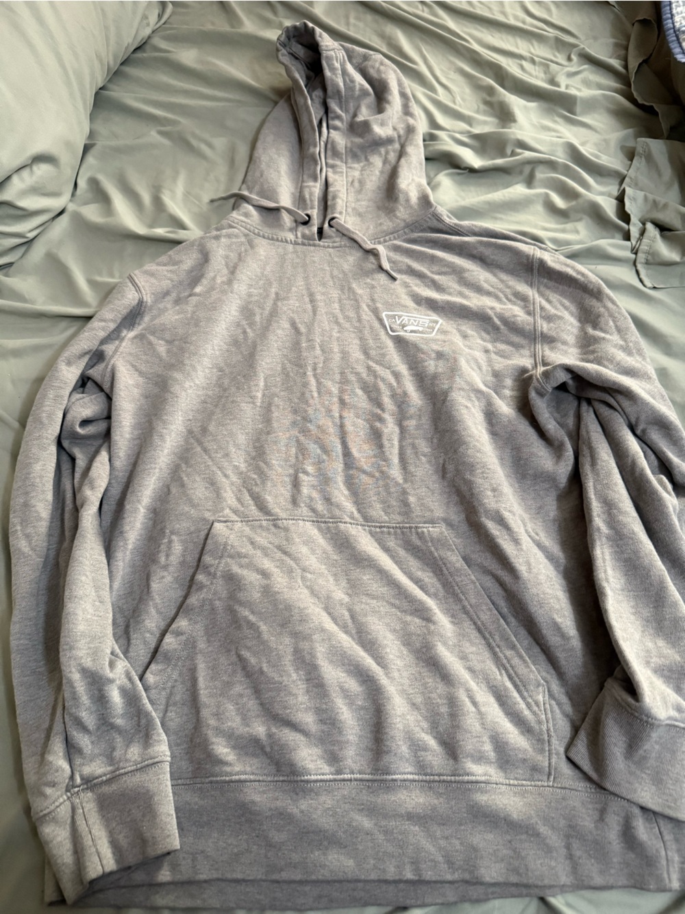 Vans Light Gray Hooded Pullover Sweatshirt